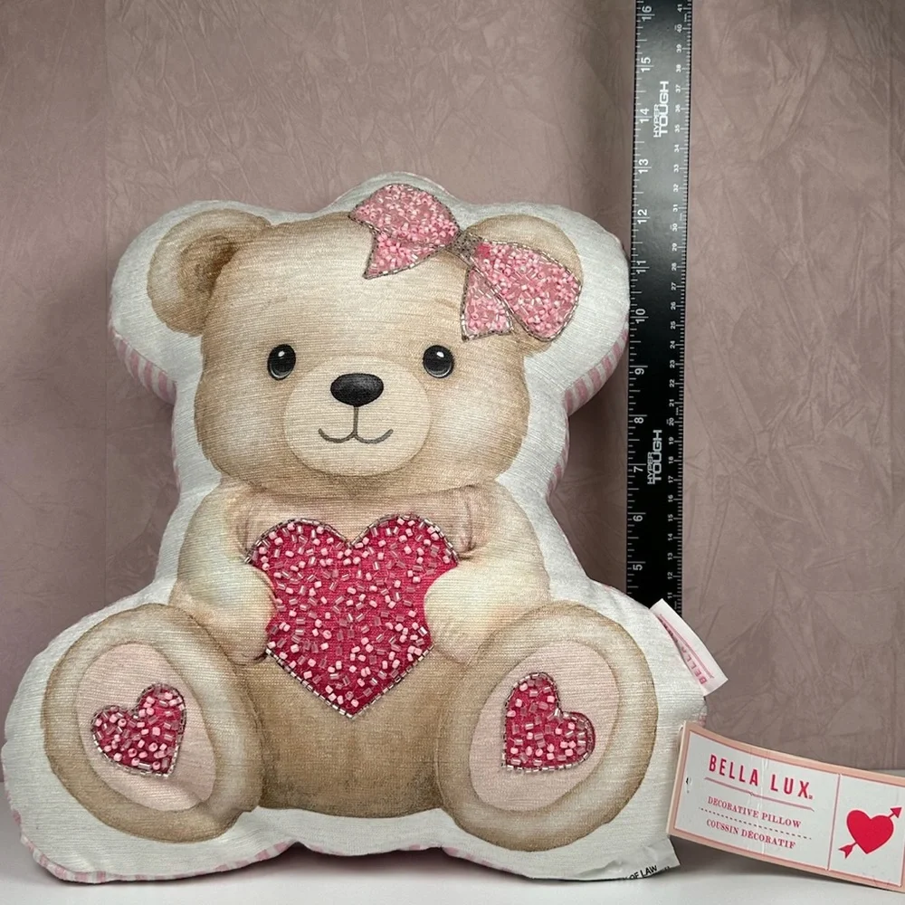 Bella Lux Valentine’s Teddy Bear Pillow